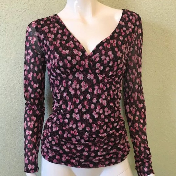 Kenneth Cole Tops - KENNETH COLE silk drape floral top